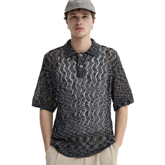 Obey Ανδρική μπλούζα polo Andre Polo Sweater Obey Ανδρική μπλούζα polo Andre Polo Sweater